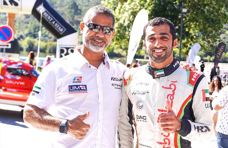 Team Abu Dhabi's Rashed Al Qemzi with radio man Nasser Al Dhaheri - UIM F2 World Championship 2023 - photo © Narayan Marar