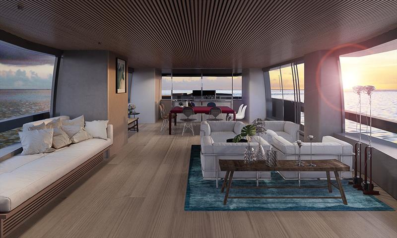 Sanlorenzo SP110 main salon - photo © Sanlorenzo Yachts
