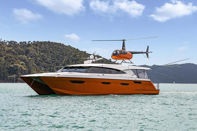 Sprint 20S - Take a helicopter with you.. photo copyright Valder Yachts taken at  and featuring the Power Cat class