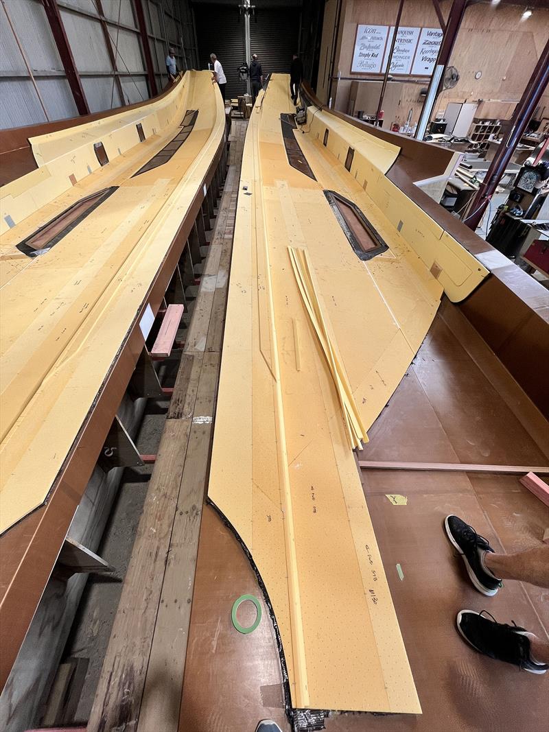 Sprint 20S - Oort and Starboard topsides are made hand in hand to ensure both sides are manufactured identically as the foam has a tight tolerance photo copyright Valder Yachts taken at  and featuring the Power Cat class