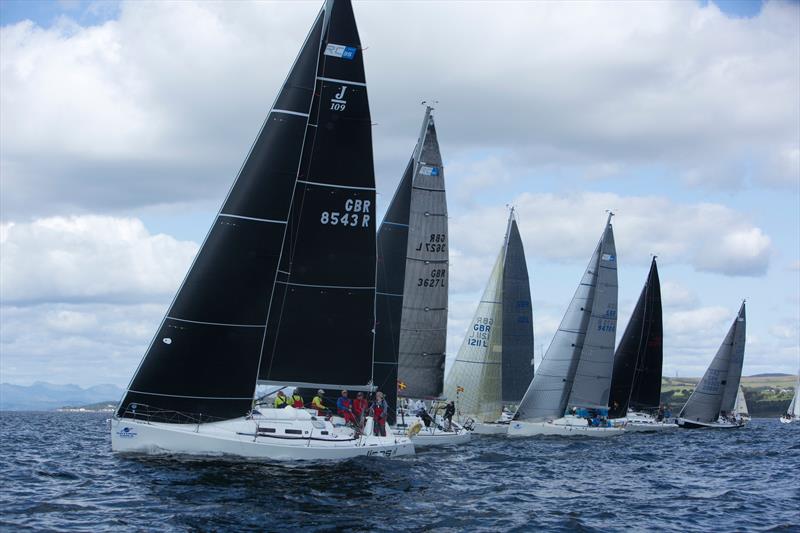 Close RC35 racing photo copyright Marc Turner taken at Clyde Cruising Club and featuring the RC35 class