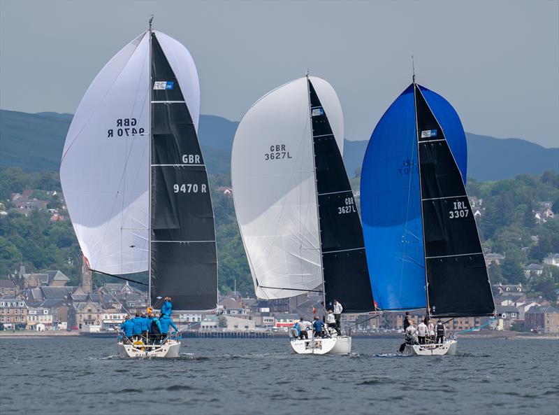 RC35 fleet on day 1 of the Mudhook Regatta photo copyright Neill Ross taken at Mudhook Yacht Club and featuring the RC35 class