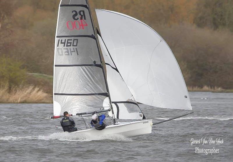 Dave Exley and Nige Hall during the RS400 Winter Championship at Leigh & Lowton photo copyright Gerard van den Hoek taken at Leigh & Lowton Sailing Club and featuring the RS400 class