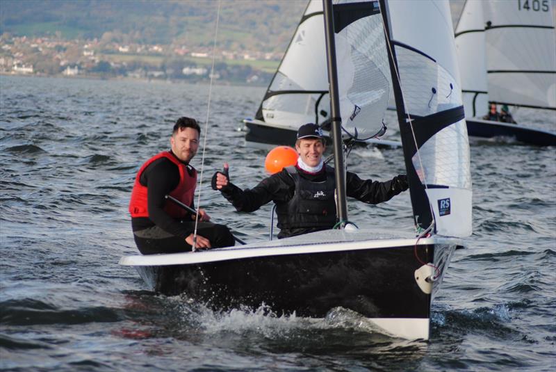 Ross and Andrew Vaugha win on day 1 of the Bosun Bob's/Rockshore RS400 Winter Series photo copyright Lindsay Nolan taken at Royal North of Ireland Yacht Club and featuring the RS400 class