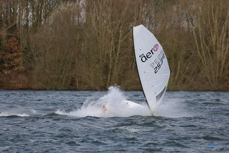 Starting to go wrong for an Aero sailor... - week 8 of the Alton Water Fox's Chandlery & Anglian Water Frostbite Series photo copyright Tim Bees taken at Alton Water Sports Centre and featuring the  class