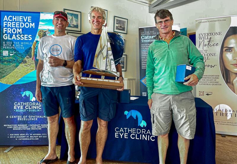 Zeb Elliott, Russell Peters & Greg Wells win the Cathedral Eye Clinic RS Elite Nationals at Strangford Lough photo copyright Janice McCrudden taken at Strangford Lough Yacht Club and featuring the RS Elite class