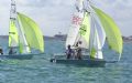Fevas vying for position during the West Sussex Schools and Youth Sailing Association Regatta © Jan Elliman