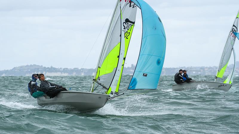 Day 1 - 2019 RS Feva NZ National Championships - Torbay Sailing Club - 30 March 2019 photo copyright Richard Gladwell taken at Torbay Sailing Club and featuring the RS Feva class