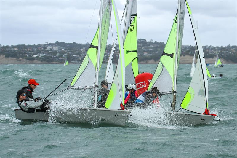 Day 1 - 2019 RS Feva NZ National Championships - Torbay Sailing Club - 30 March 2019 photo copyright Richard Gladwell taken at Torbay Sailing Club and featuring the RS Feva class