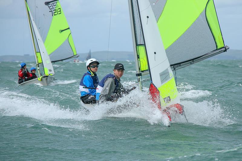 Day 1 - 2019 RS Feva NZ National Championships - Torbay Sailing Club - 30 March 2019 photo copyright Richard Gladwell taken at Torbay Sailing Club and featuring the RS Feva class