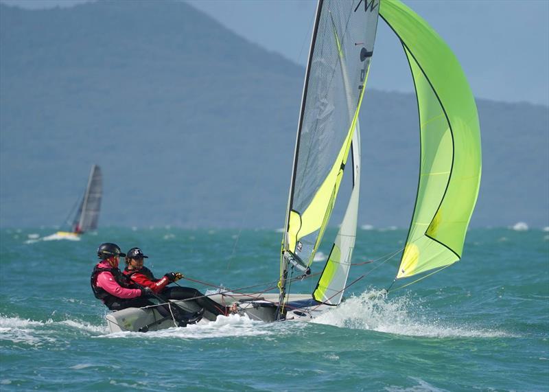 Day 2, RS Feva New Zealand Nationals, Torbay Sailing Club - March 31, 2019 - photo © Denis Garner