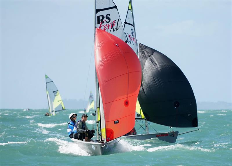 Day 2, RS Feva New Zealand Nationals, Torbay Sailing Club - March 31, 2019 photo copyright Denis Garner taken at Torbay Sailing Club and featuring the RS Feva class