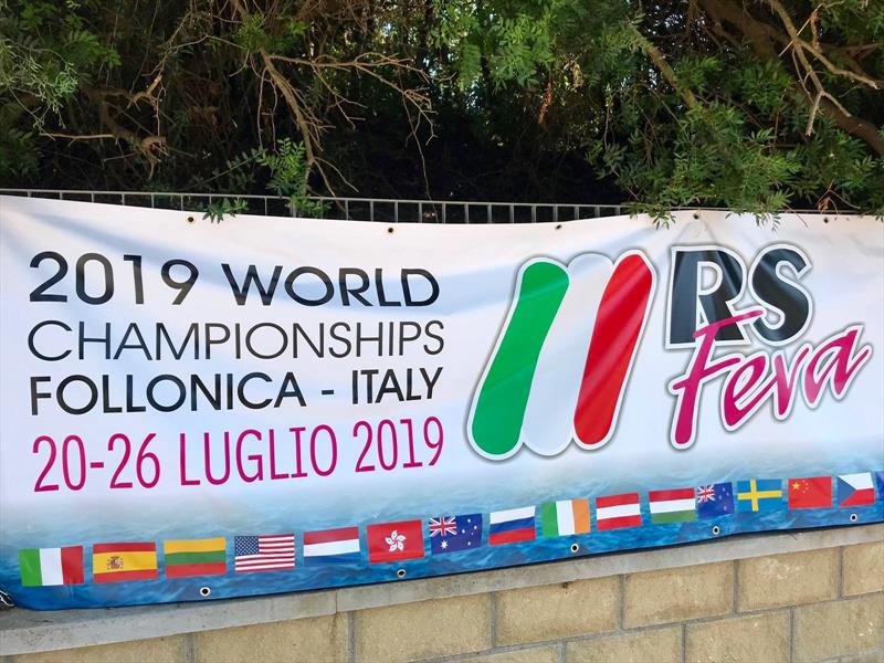 RS Feva Worlds 2019 - Follonica, Italy July 2019 photo copyright NZ RS Feva Associatoon taken at Gruppo Vela L.N.I. Follonica and featuring the RS Feva class