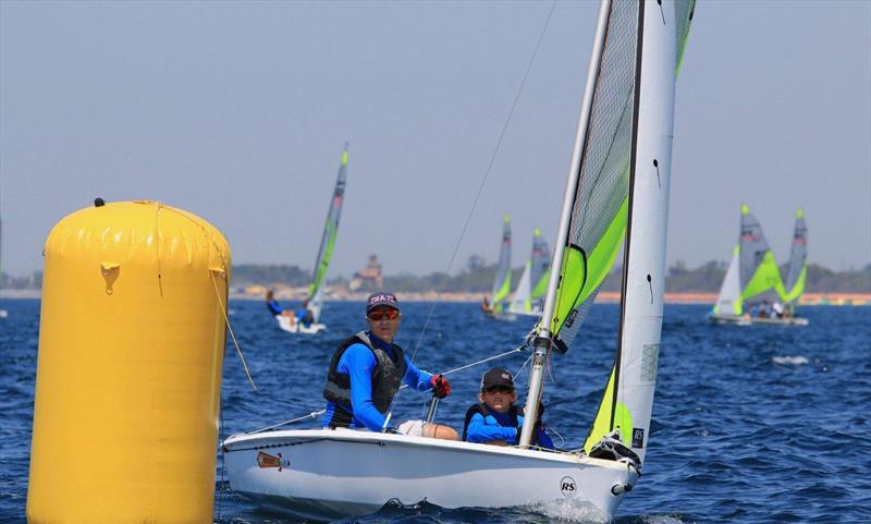 Simon Cooke and Oskar Masfen (NZL) - Day 4 of the 2019 RS Feva World Championships, Follonica Bay, Italy - photo © Elena Giolai / Fraglia Vela Riva