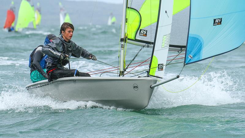RS Feva offers a fast ride downwind - essential to keep young sailors in the sport - RS Feva Nationals, Torbay SC, March 2019 - photo © Richard Gladwell