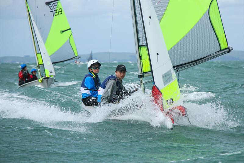 RS Feva holds up well in tough NZ conditions - RS Feva Nationals, Torbay SC, March 2019 - photo © Richard Gladwell