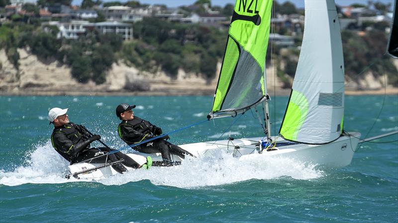 RS Feva 2020 NZ National Championship, Wakatere Boating Club - December 13, 2020 photo copyright Richard Gladwell / Sail-World.com taken at Wakatere Boating Club and featuring the RS Feva class