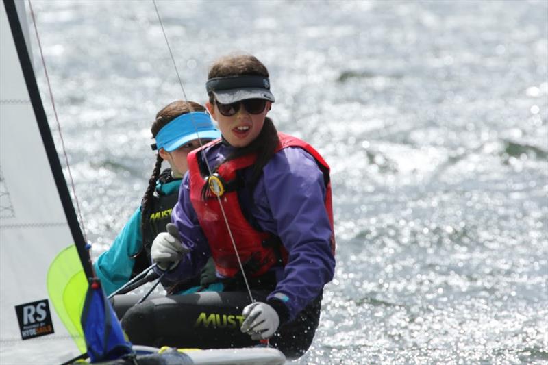 Mya & Emilia during the RS Feva Inlands at Draycote Water photo copyright Steve Angell taken at Draycote Water Sailing Club and featuring the RS Feva class