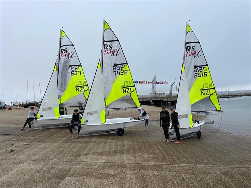 NZ Team RS Feva Worlds - Weymouth UK - July 2022 photo copyright NZ RS Feva Class taken at Weymouth & Portland Sailing Academy and featuring the RS Feva class