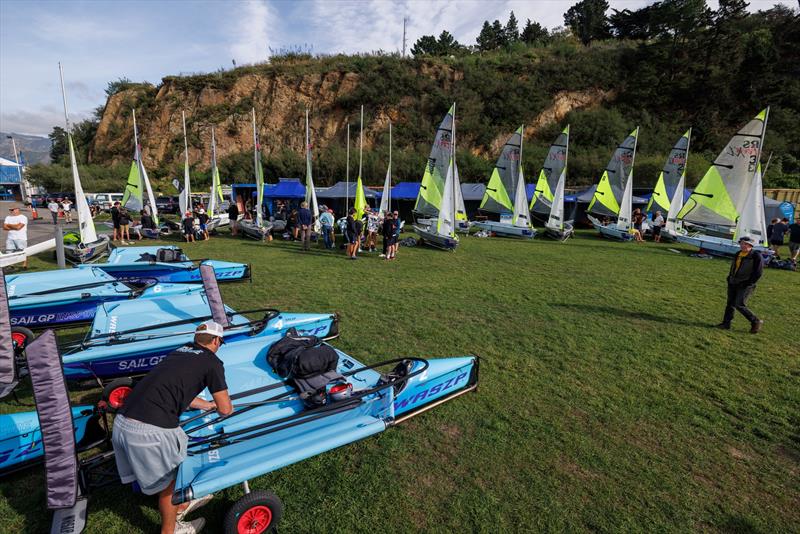 South Island RS Feva Championships - part of the Inspire RS Sailing program - ITM New Zealand Sail Grand Prix in Christchurch photo copyright Felix Diemer/SailGP taken at Naval Point Club Lyttelton and featuring the RS Feva class