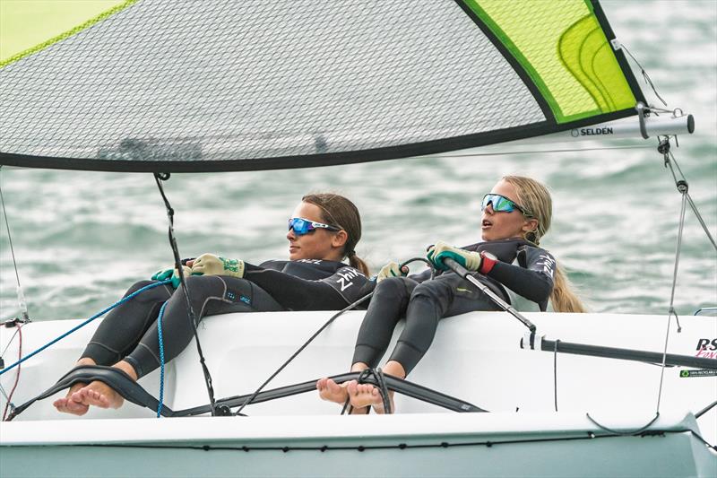 Practice racing - RS Feva - Royal Akarana YC - May 5, 2025 - photo © Justin Mitchell www.justinmitchell.co.nz - Instagram: @jl_mitchell_