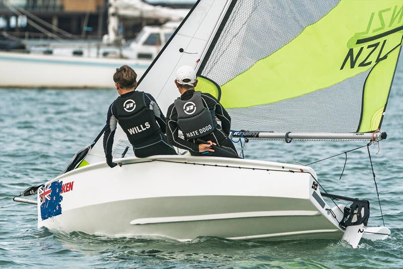 Practice racing - RS Feva - Royal Akarana YC - May 5, 2025 - photo © Justin Mitchell www.justinmitchell.co.nz - Instagram: @jl_mitchell_
