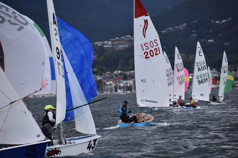 Off-the-beach dinghy classes are a big part of the Banjo's Shoreline Crown Series Bellerive Regatta photo copyright Jane Austin taken at Bellerive Yacht Club and featuring the Sabre class