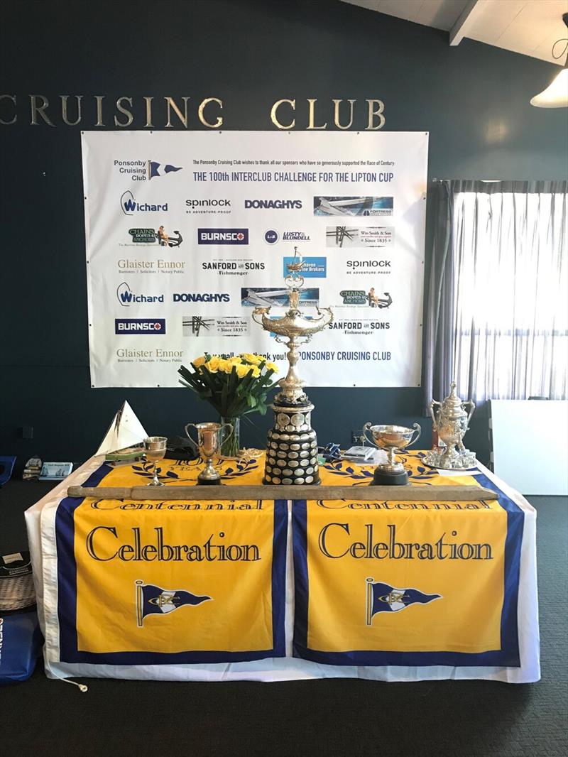 The Lipton Cup and other trophies - 100th Lipton Cup - May 1, 2021 - Ponsonby Cruising Club photo copyright Ponsonby Cruising Club taken at Ponsonby Cruising Club and featuring the  class