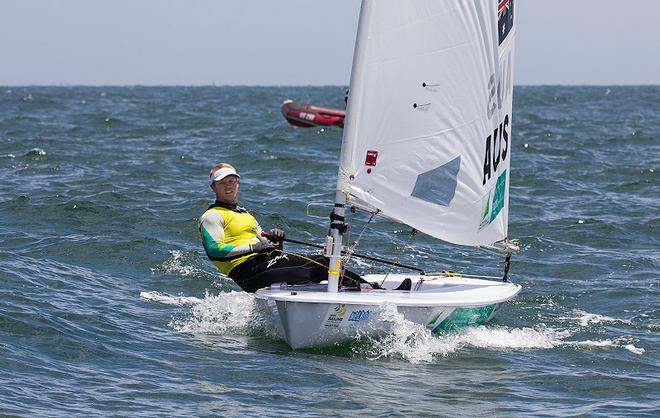 Pre-start with Tom Burton. - 2014 ISAF Sailing World Cup, Melbourne ©  John Curnow