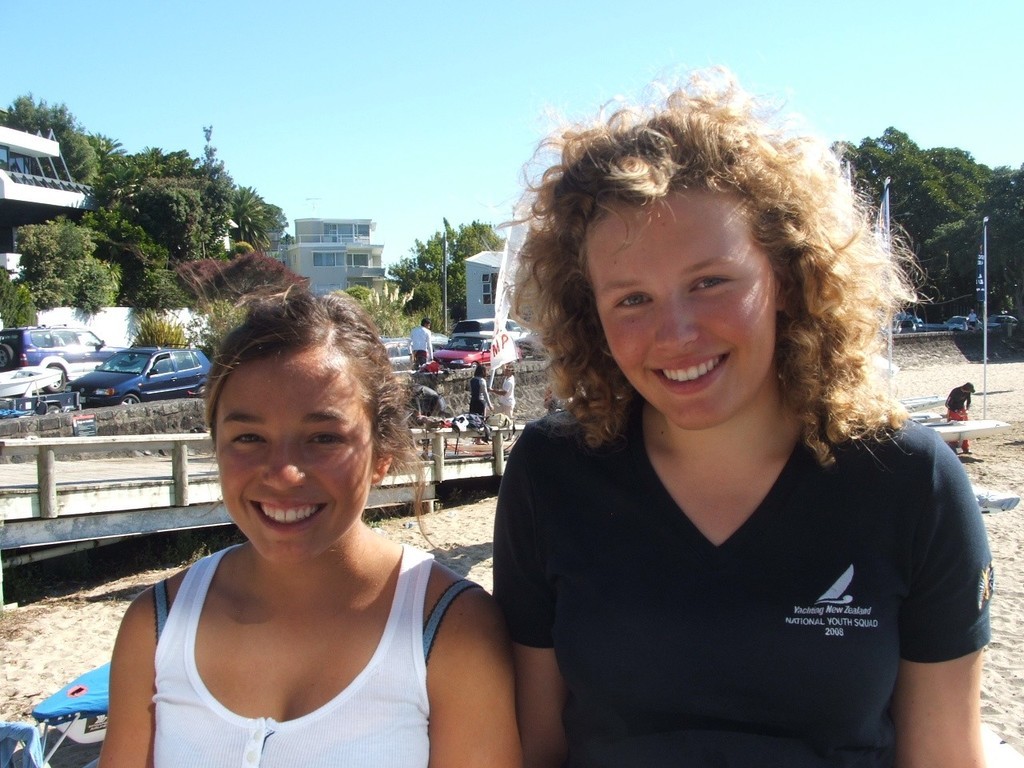 Second overall and first female 420 crew - Alexandra Maloney (L) & Bianca Barbarich-Bacher (R) www.sailauckland.org.nz - Singapore Airlines Sail Auckland photo copyright SW taken at  and featuring the  class