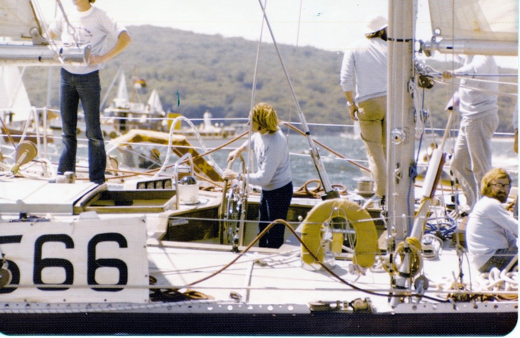 The late Rob James at the helm of Great Britain II at the start of the Auckland leg if the 1977-78 Whitbread Race photo copyright Richard Gladwell Sail-World.com/nz taken at  and featuring the  class