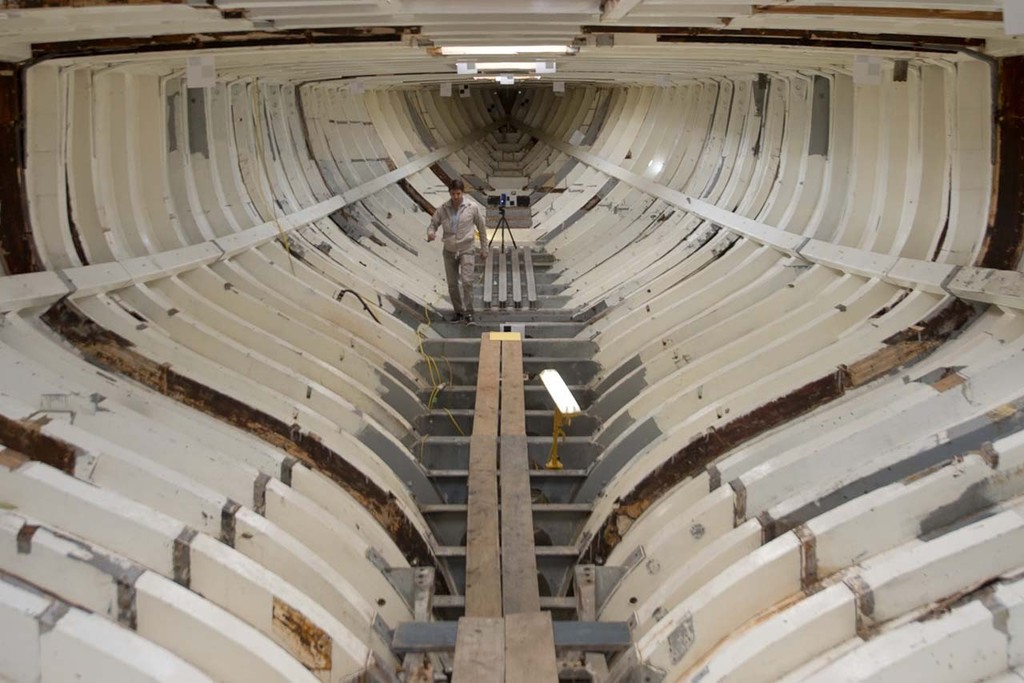 View of Hull during refit of K1 Britannia photo copyright K1 Britannia 2012 http://www.k1britannia.org taken at  and featuring the  class