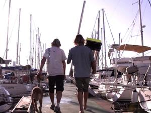 Heading down the dock to install the Seabin photo copyright Seabin Project taken at  and featuring the  class