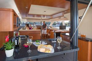 Galley operates easily for guests both indoors and out. photo copyright Multihull Central taken at  and featuring the  class