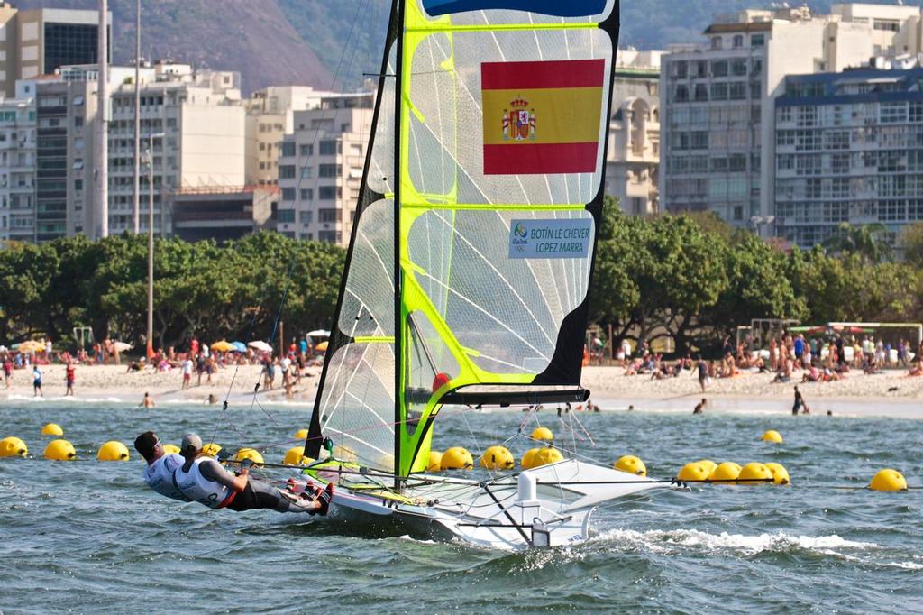 The Medal Race course was set very close to the fans on the beach photo copyright Richard Gladwell www.photosport.co.nz taken at  and featuring the  class