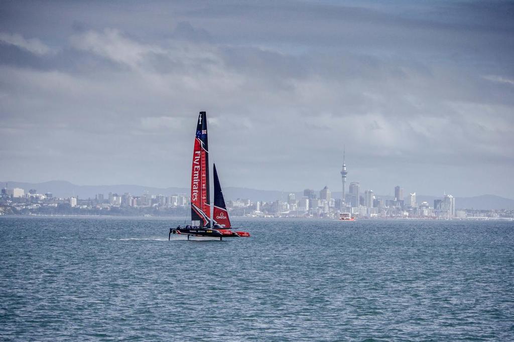 Emirates Team NZ sailing AC45S in Auckland photo copyright Emirates Team New Zealand http://www.etnzblog.com taken at  and featuring the  class