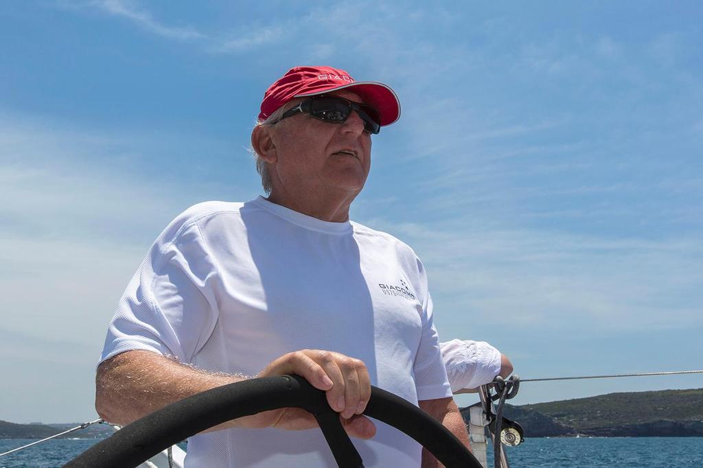 Jim Delegat helming his VO70, Giacomo. - Rolex Sydney Hobart Yacht Race photo copyright Andrea Francolini taken at  and featuring the  class