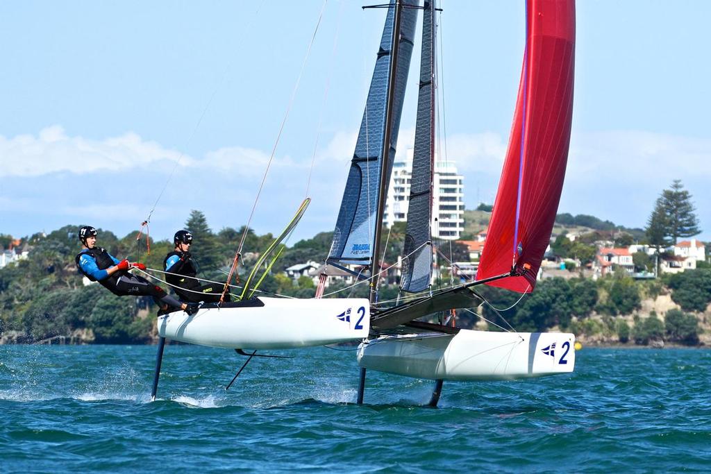 Nacra 20 - December 6, 2017, Waitemata Harbour photo copyright Richard Gladwell www.photosport.co.nz taken at  and featuring the  class