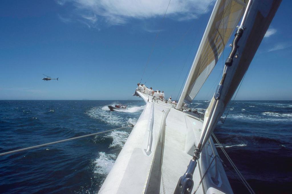 The 1988 America's Cup - on board the Big-Boat.  © Bob Grieser/Outside Images www.outsideimages.com