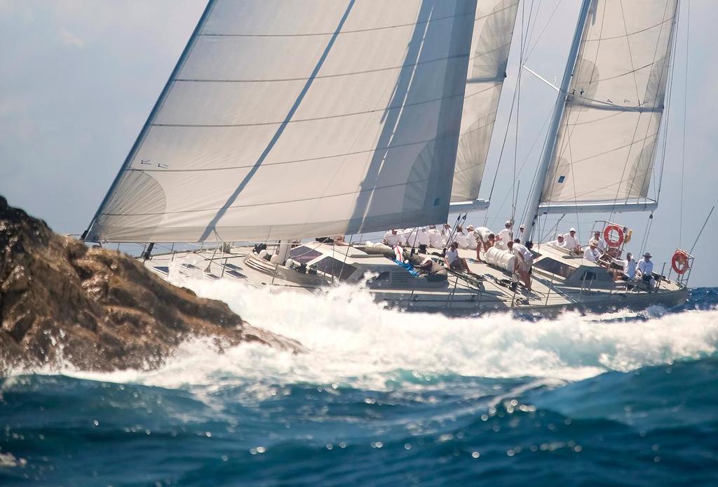 The 2011 St. Barths Bucket Regatta for mega yachts and the 3rd year of the Bucket held on the Island, with the minimum length 30 Meters. © Bob Grieser/Outside Images www.outsideimages.com