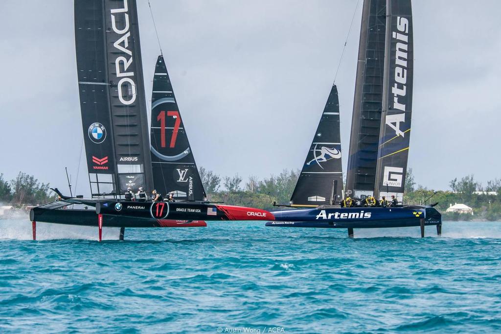 Oracle Team USA against Artemis Racing - Practice Session 3, Day 2 - April 11, 2017 © Austin Wong | ACEA