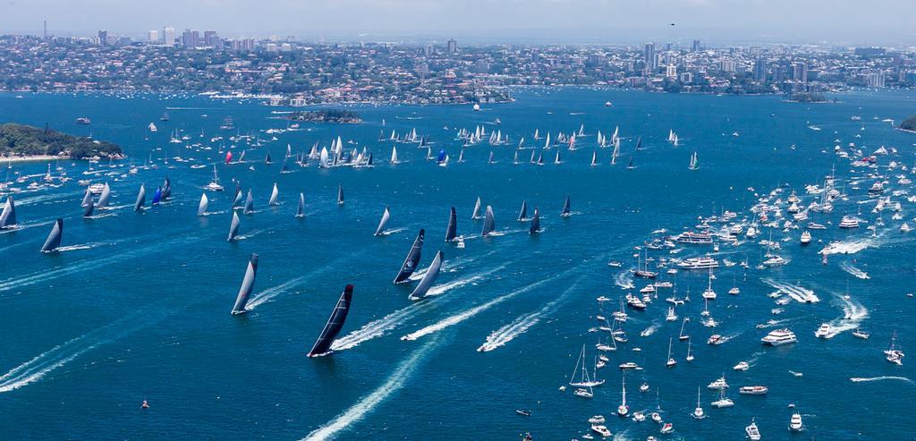 Sydney Hobart Race start photo copyright Carlo Borlenghi http://www.carloborlenghi.com taken at  and featuring the  class