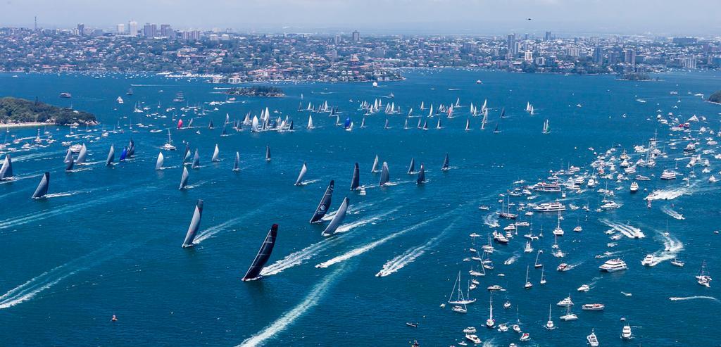 Sydney Hobart Race start photo copyright Carlo Borlenghi / www.carloborlenghi.com taken at  and featuring the  class