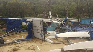 20953668 784168171763069 8828756739354990416 n - Hobie Beach, Tai Tam. The aftermath of Typhoon Hato. photo copyright Tong Shing taken at  and featuring the  class