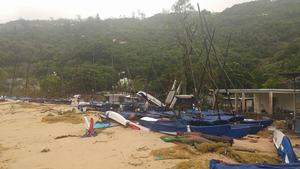 20992531 784168201763066 7587064347647430962 n - Hobie Beach, Tai Tam. The aftermath of Typhoon Hato. photo copyright Tong Shing taken at  and featuring the  class