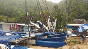 21032591 784168141763072 7037160556666383064 n - Hobie Beach, Tai Tam. The aftermath of Typhoon Hato. photo copyright Tong Shing taken at  and featuring the  class