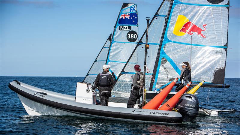 The Salthouse Coach Boats are making coaches lives easy especially when dealing with some of the new high performance classes that can be awkward to accommodate photo copyright Subzero Images taken at Royal New Zealand Yacht Squadron and featuring the  class