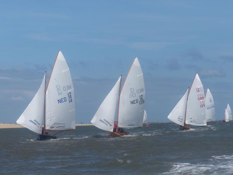 Leading three during the Sharpie Nationals at Wells SC photo copyright Zoe Dunford taken at Wells Sailing Club and featuring the Sharpie class