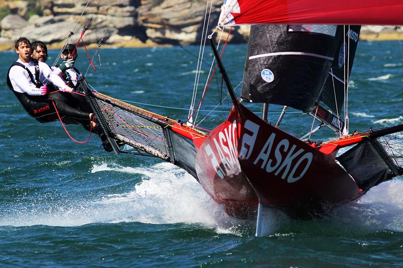 Asko Appliances crew took out the final race of the 18ft Skiff NSW Championship in brilliant sailing conditions photo copyright Frank Quealey taken at Australian 18 Footers League and featuring the 18ft Skiff class