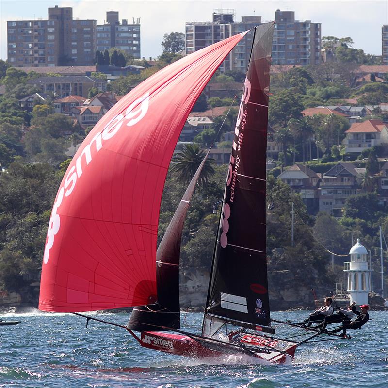 Smeg was back to her best form to win 18ft Skiff JJ Giltinan Championship Race 8 photo copyright Frank Quealey taken at Australian 18 Footers League and featuring the 18ft Skiff class
